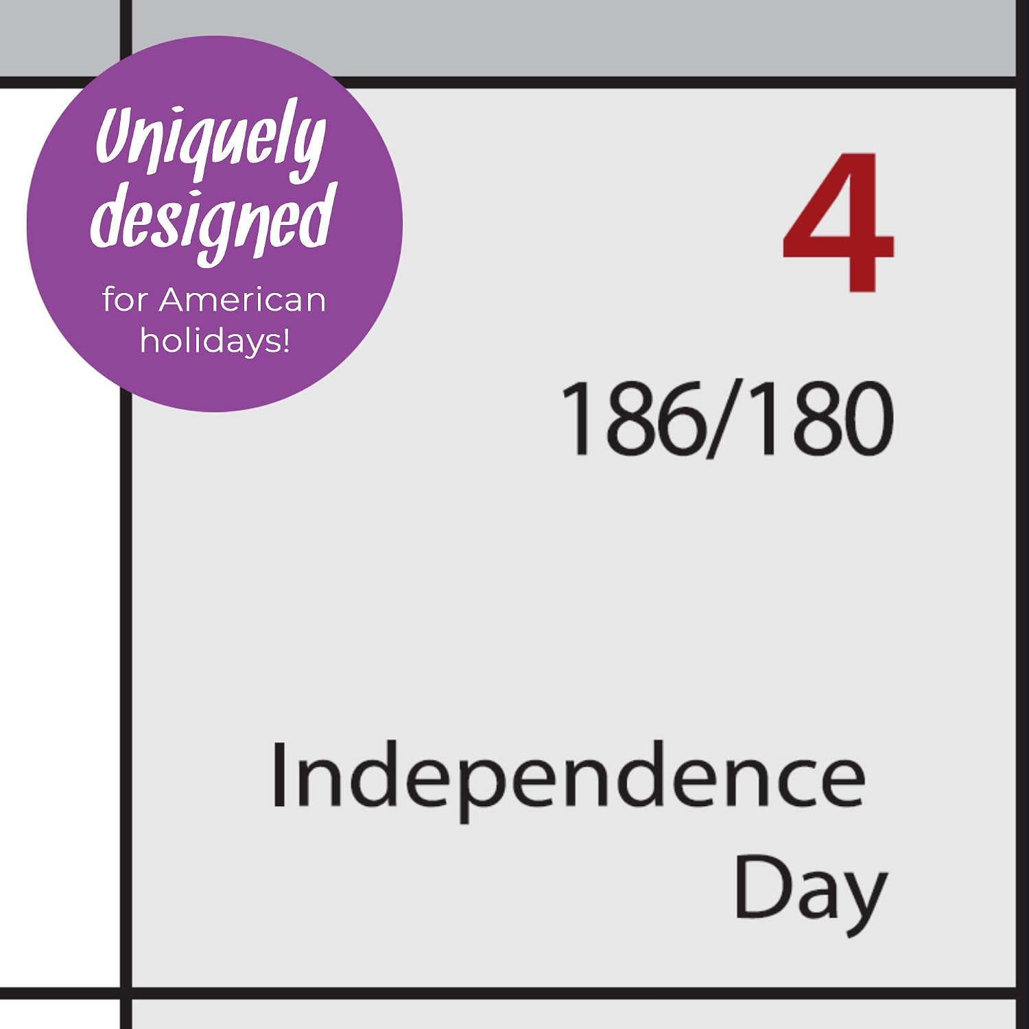 WallDeca Large Annual Erasable Laminated Wall Calendar, Jul 2020 - Jun 2021, 24 x 36 Inch, 2-Sided Reversible Vertical/Horizontal, Mounting Tape Included