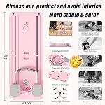 Pilates Reformer Machine, Pilates Board, Equipment Workout for Home Fitness, Ab Roller Abdominal Trainer (Soft Pink)