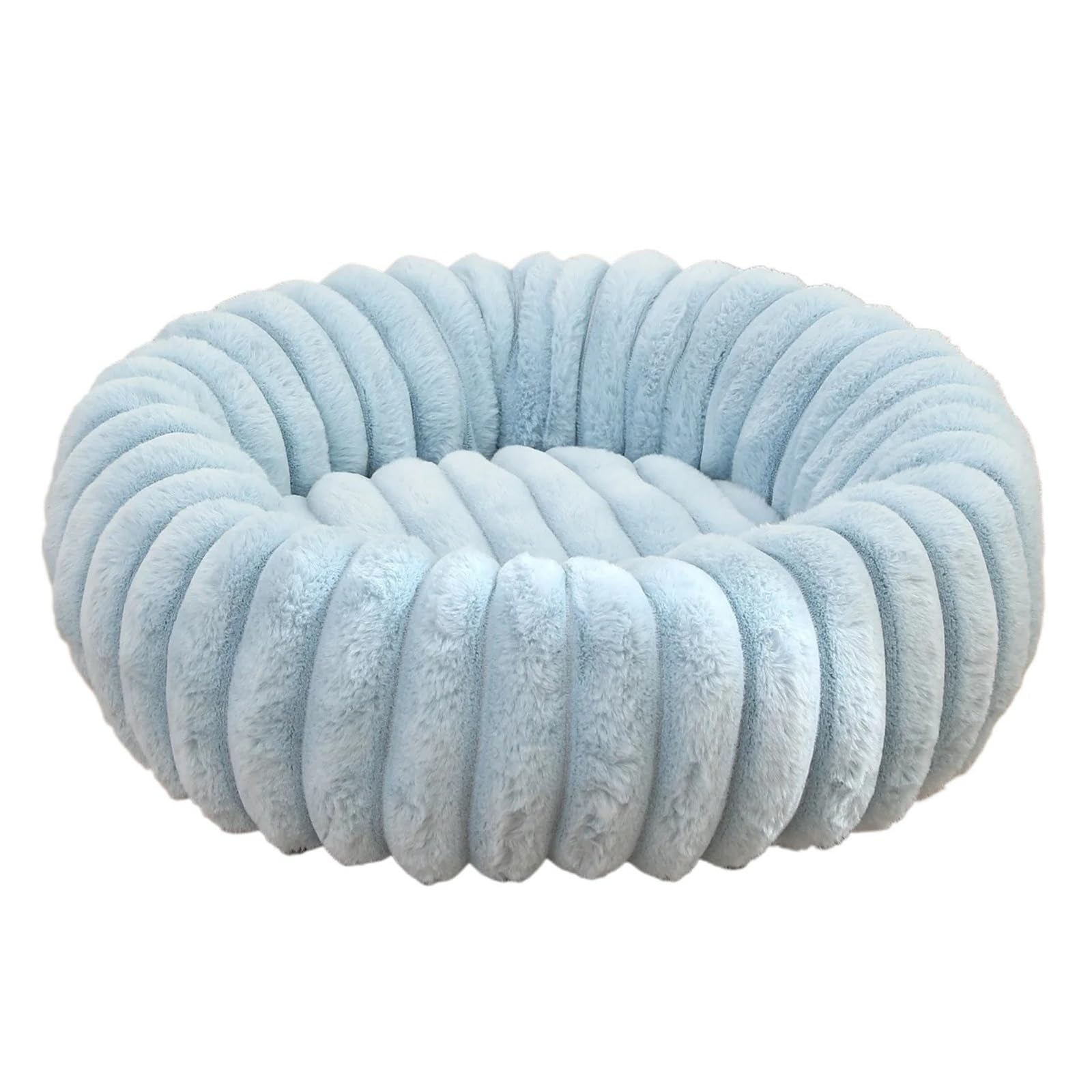 Lit rond pour chien et chat doux et luxueux en peluche dense de 50 cm