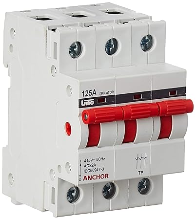 Anchor by Panasonic 98098 Uno Series 125 Ampere TP Isolator, (White, Pack of 2)