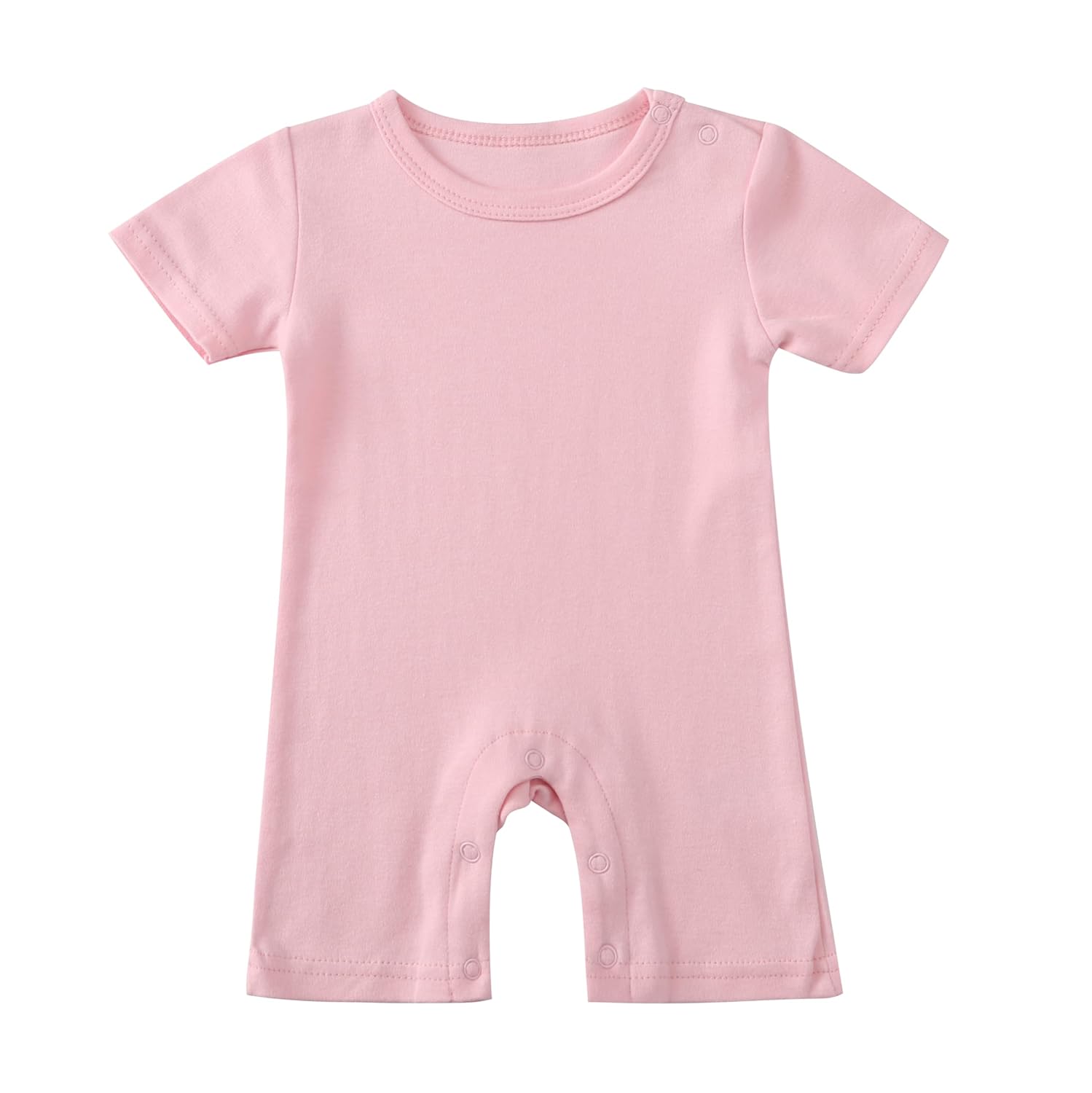 Newborn Short Sleeve Romper Solid Jumpsuit Cotton Infant Clothes Baby Girl Boy One-Piece Outfit 0-12 Months