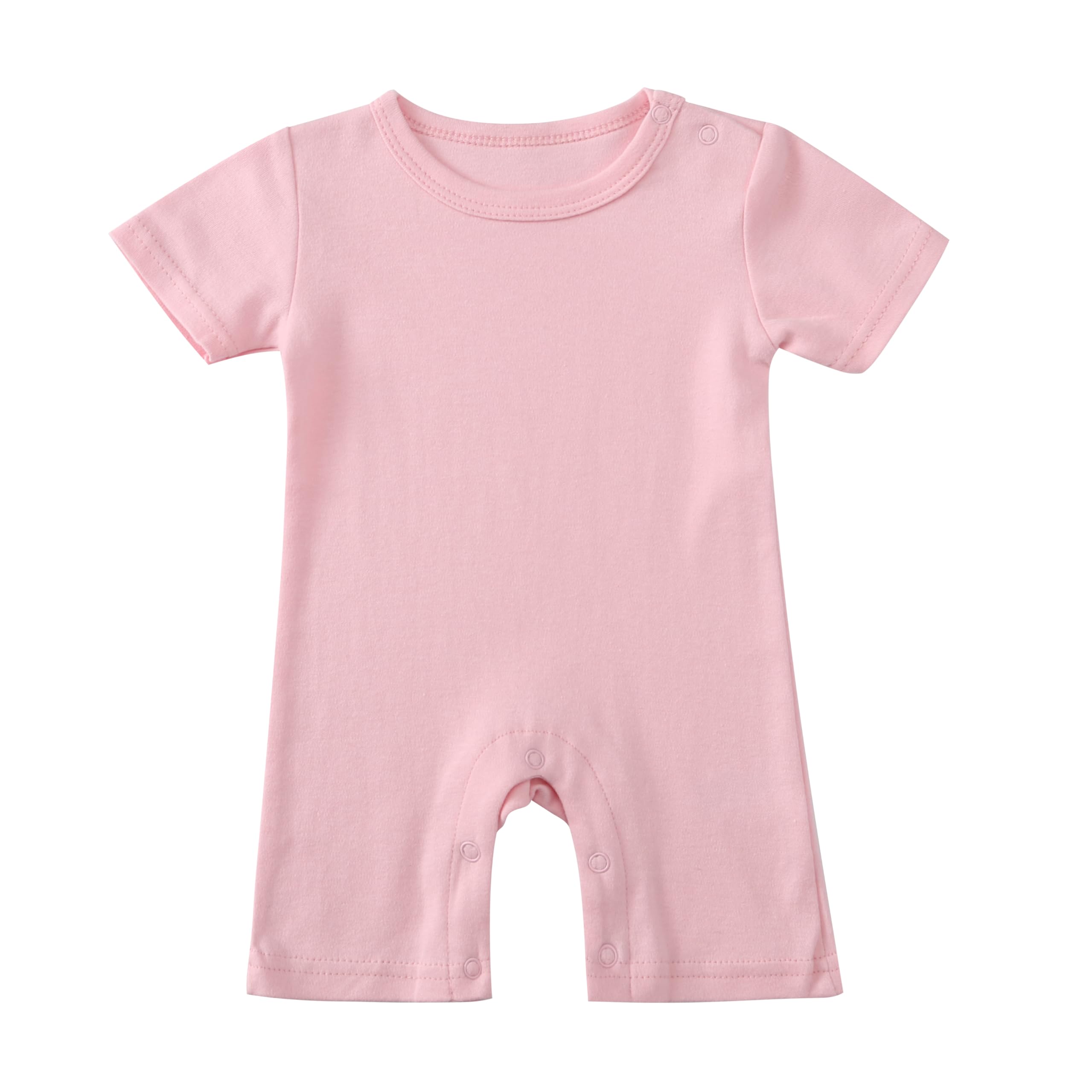 Newborn Short Sleeve Romper Solid Jumpsuit Cotton Infant Clothes Baby Girl Boy One-Piece Outfit 0-12 Months