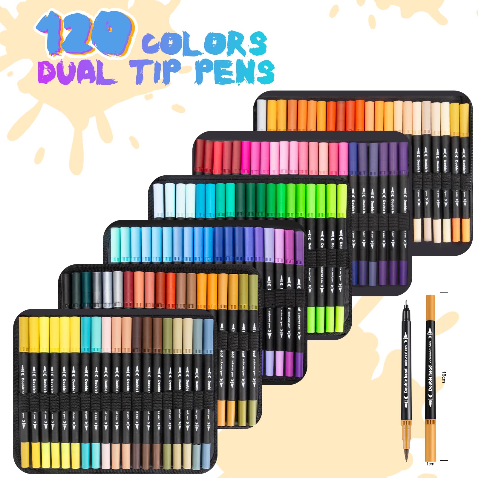 Snapklik Chfine Dual Brush Marker Pens 120 Colors Art Markers snapklik-chfine-dual-brush-marker-pens-120-colors-art-markers