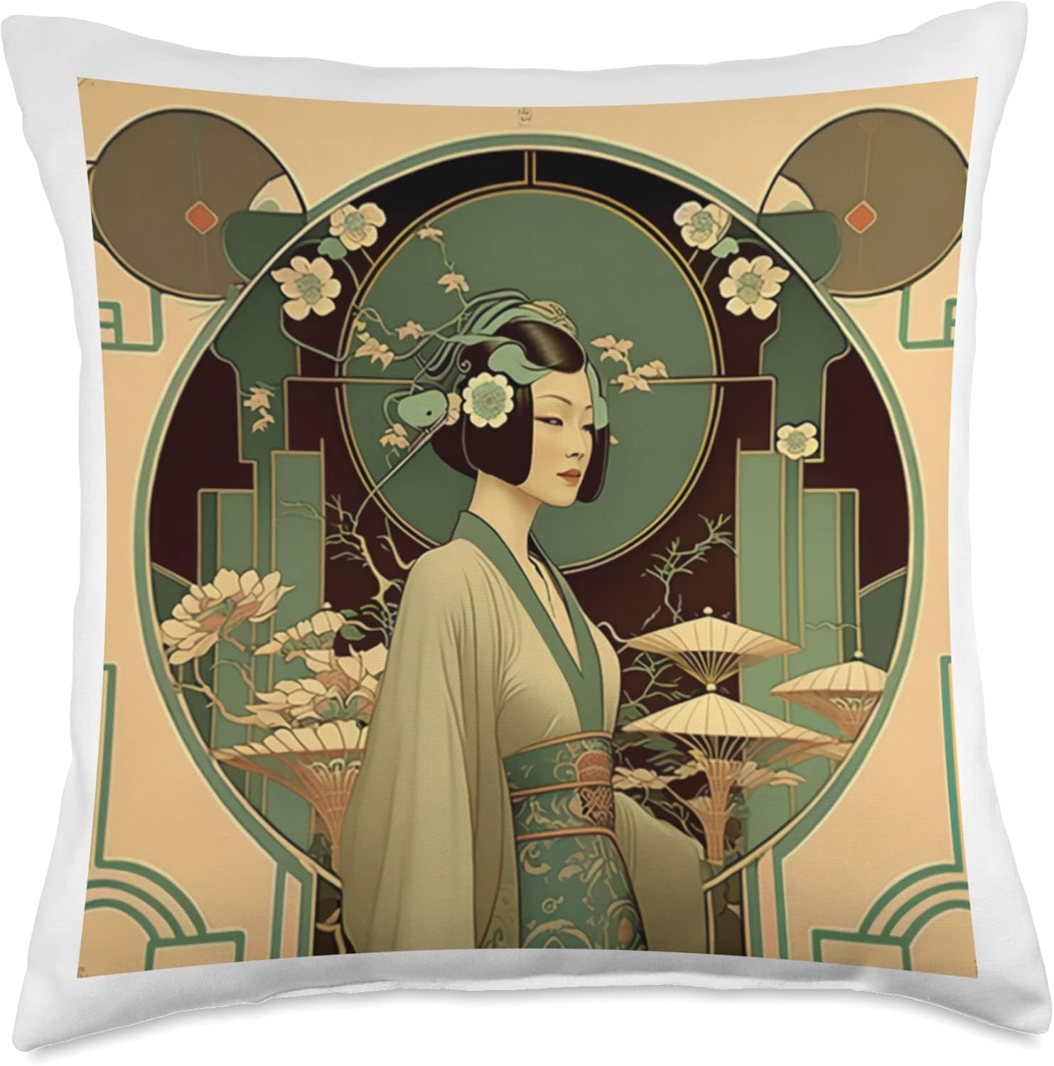 Art Deco Asian Designs Asian Art Deco Woman Girl Artistic