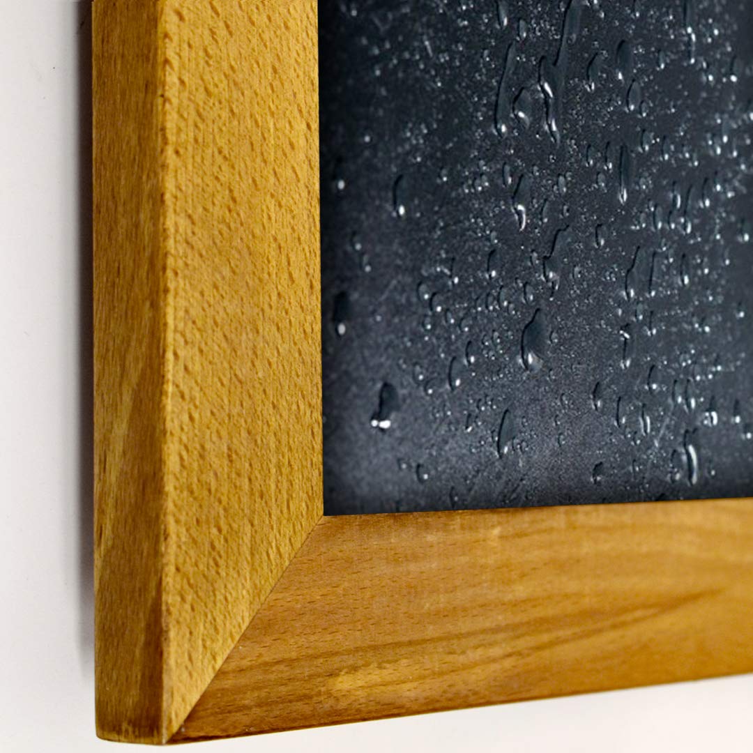 Lavagne con cornice in legno di faggio 60 x 80 cm | Lavagne da appendere in orizzontale o in verticale | Lavagna scrivibile con gessi o pennarelli a gesso liquido per menu o promemoria.