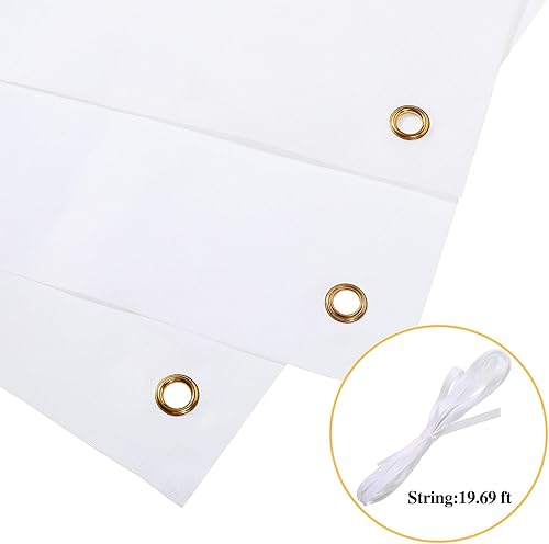 Vista 16 de Pancarta grande y letreros en blanco de poliéster, tela Oxford, pancarta con cuerda colgante para pared interior, exterior, fácil de colgar