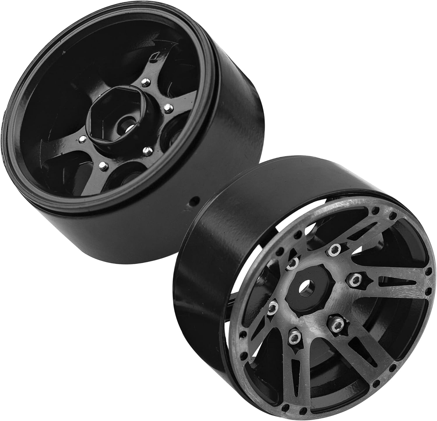 Metal 1.9'' Beadlock Wheel Rims 1.9 Wheels 12mm Hex Hubs Compatible with Axial SCX10 SCX10-ii SCX10-iii Traxxas TRX4 RC4WD D90 Gen7 Gen7 1/10 RC Crawler, 4Pack