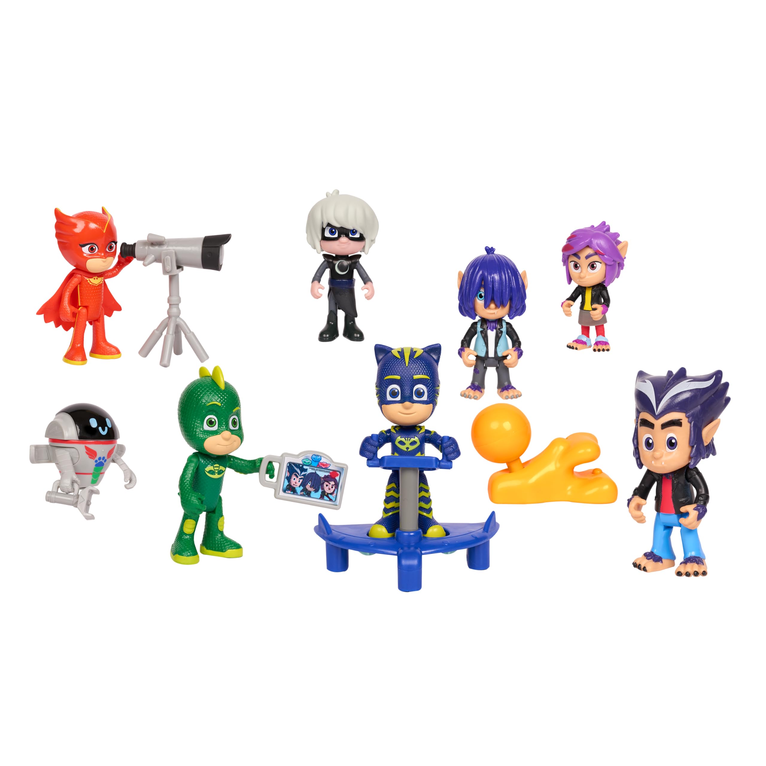 Amazon.com: PJ Masks Deluxe 14 Piece Figure Set, 3-Inch Tall