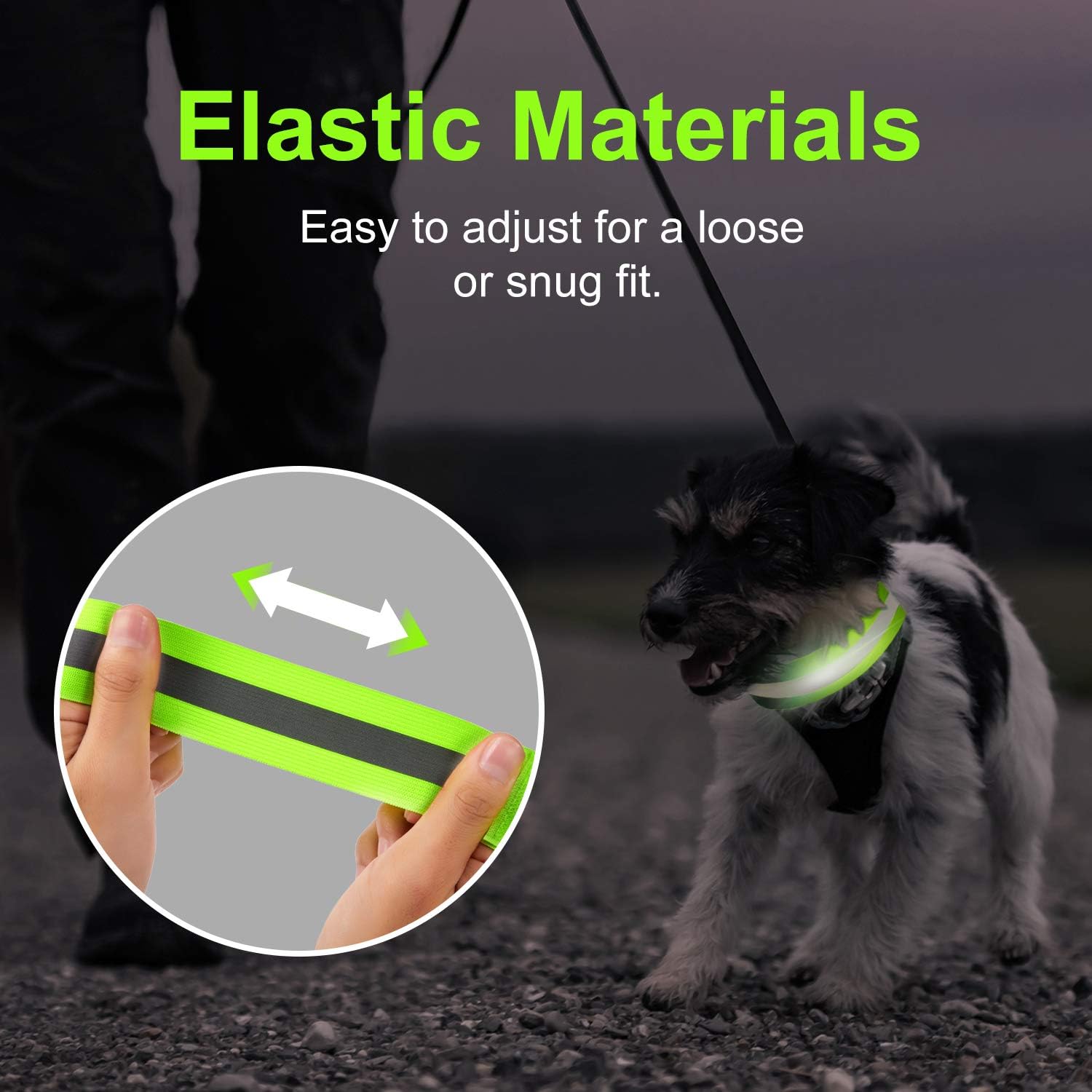 8 Pieces Reflective Bands Winter High Visibility Reflector Bands Reflective Straps Tape Bracelets Reflective Running Gear for Women Men Running Cycling Walking Arm Wrist Ankle Leg