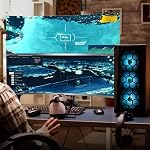 PUTORSEN Heavy Duty Dual Monitor Stand for 17-49 inch Screens up to 20 kg - Premium Aluminum Gas Spring Montior Arm, Full Motion Dual Vertical Monitor Mount with 2 Mounting Type (Black)