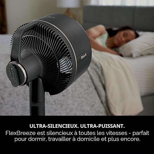 Shark FlexBreeze High-Velocity 12 in 1 Fan, Hybrid Corded & Cordless Portable Cooling Fan, Indoor & Outdoor, Adjustable Tilt, Powerful & Quiet, with Remote Control & Misting Attachment, Black, FA220UK - 9