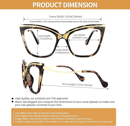 Miniatura 4 de Vooglam - Gafas de bloqueo de luz azul para mujer, antirayos UV, Janina OX006465