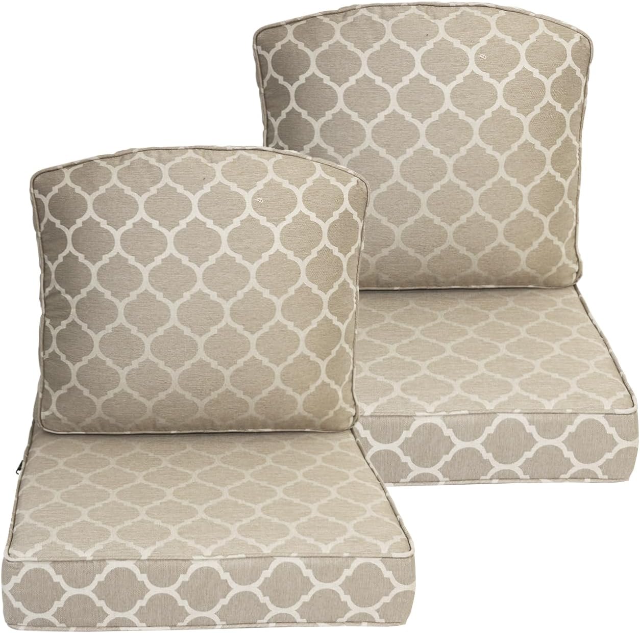 SunshineOutdoor Toffee Trellis Deep Seat Patio Cushion