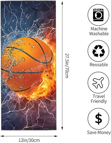 Miniatura 2 de Toalla de mano de fútbol, toallas deportivas de baño para jóvenes, niños y hombres, con estampado de fútbol americano fresco y agua, súper suaves y