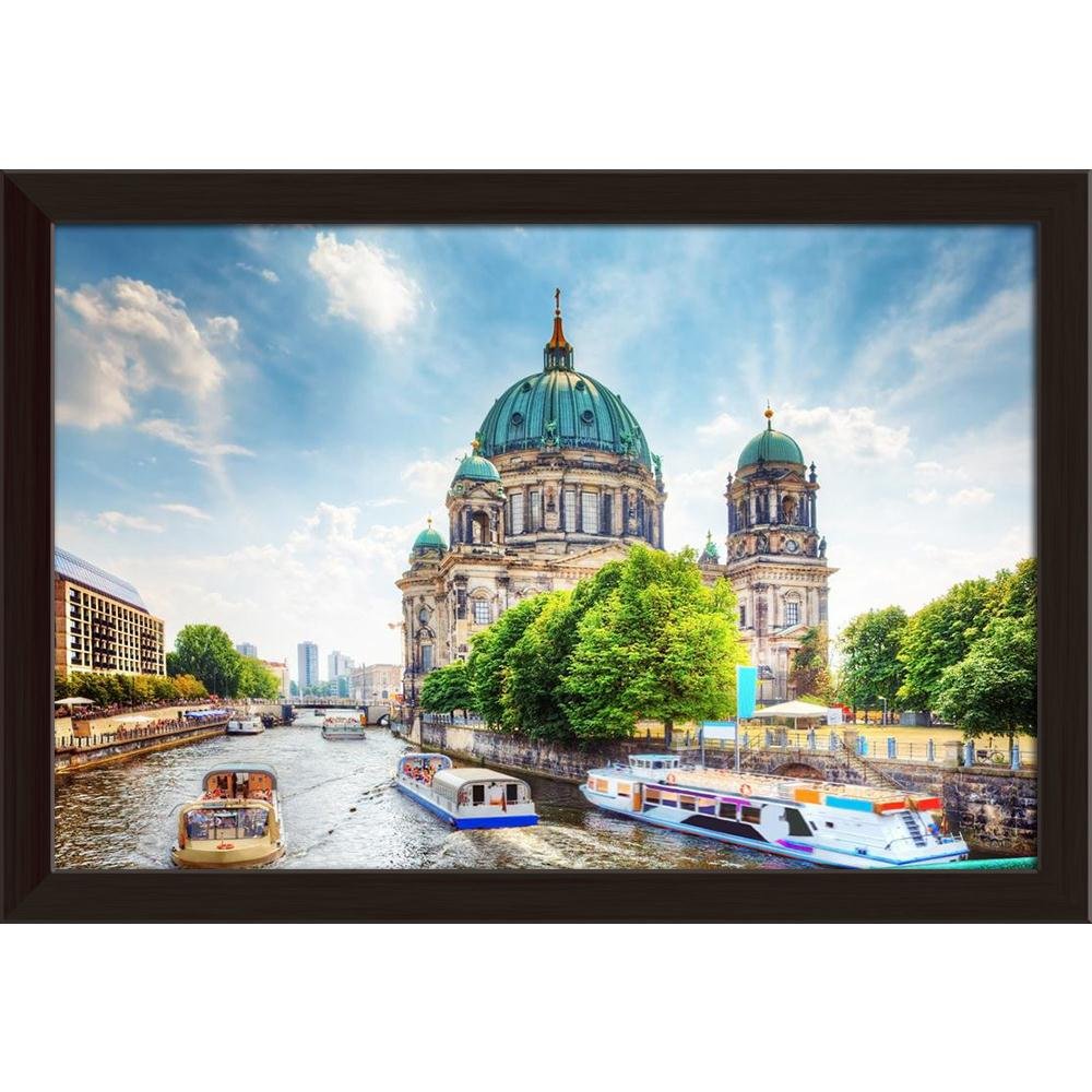 ArtzFolio Berlin Cathedral. Berliner Dom, Germany Tabletop Painting Dark Brown Frame 8.4 x 6 inch (21 x 15 cms)