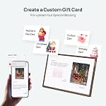 Cadre photo numérique WiFi 15.6 1 cm 32GB 1920x1080 IPS FHD Toucher l'écran libre Arzopa App partage à distance photos illimitées & Vidéos Grand cadre photo numérique parfait pour le don - D15 brun