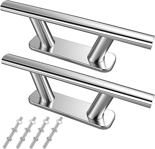 Vista 15 de Tacos de acero inoxidable, tacos de muelle, tacos de cuerda con tornillos, base abierta, tacos de barco para embarcaciones, canoa, amarre