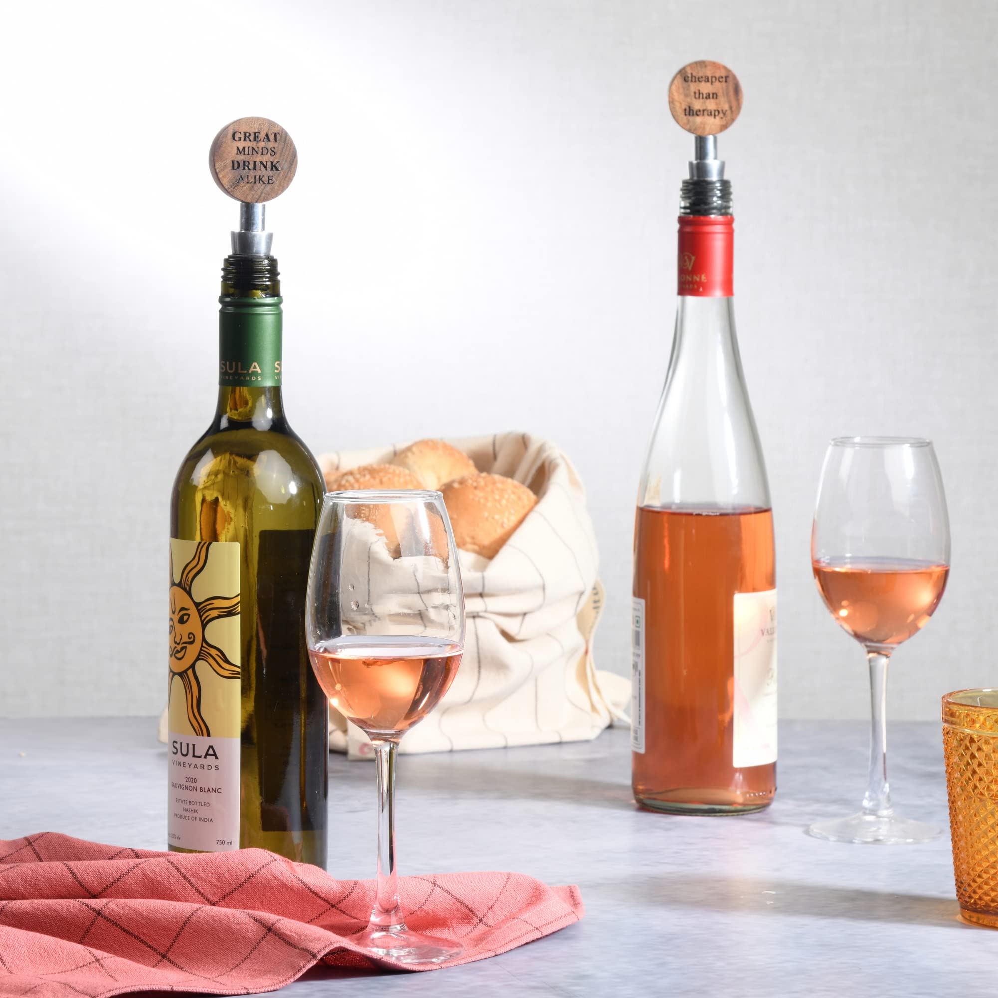 Tapones de vino o tapones para botellas de vino (2, madera)
