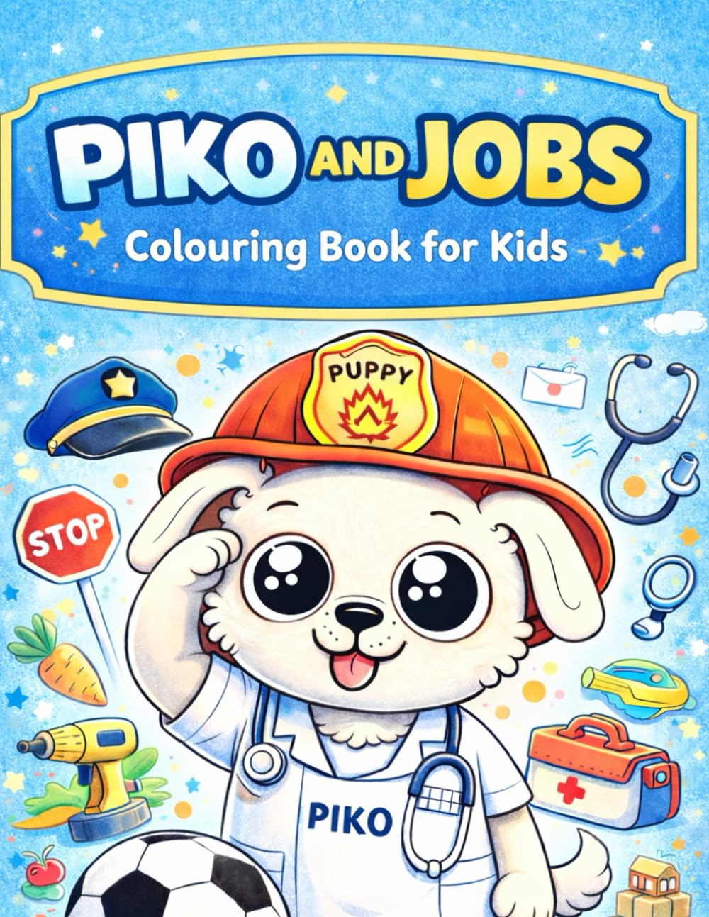 Piko and Jobs: Fun Coloring & Activity Book for Kids