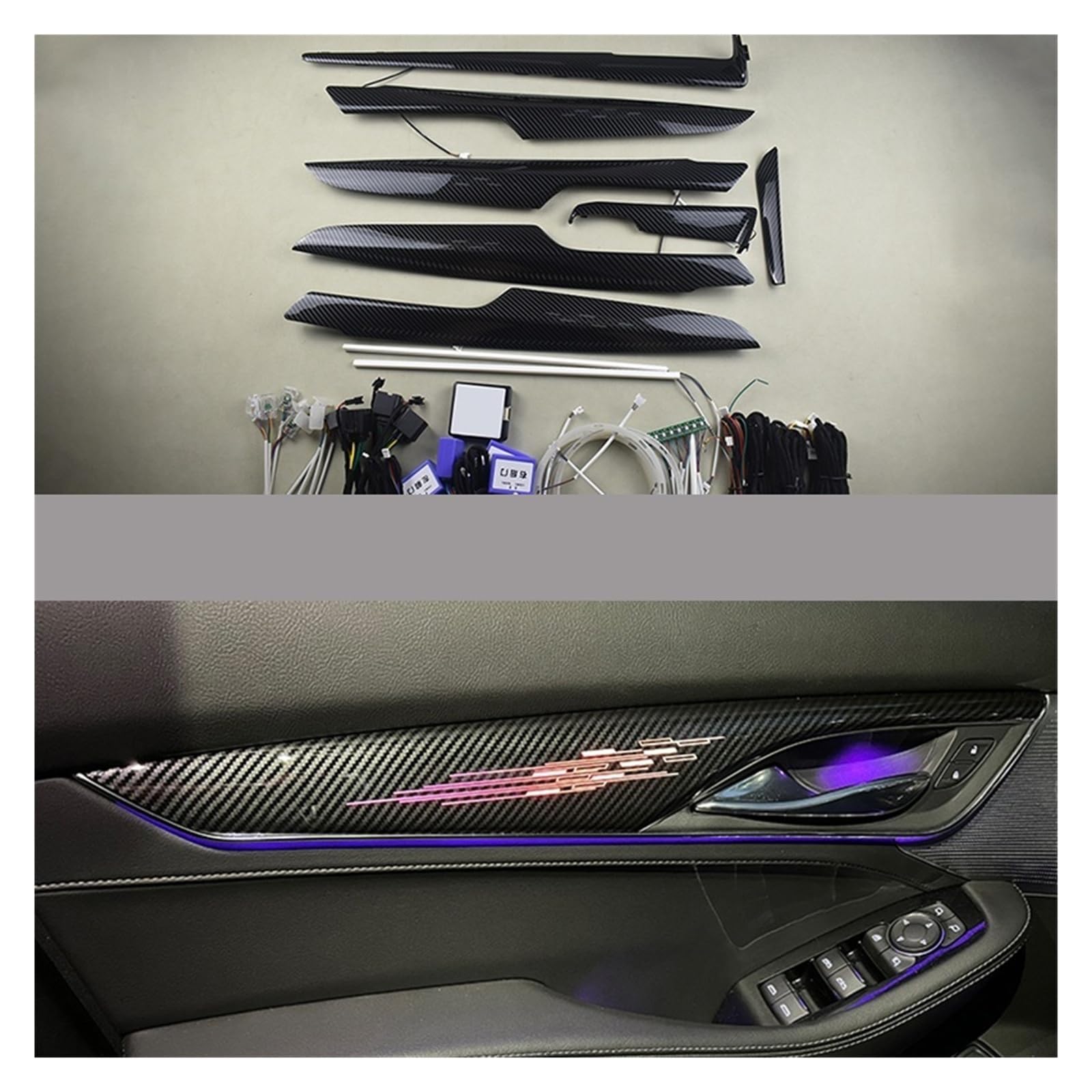 Ambient Light Compatible with Cadillac XT5 XT6 2020-2021 Voiture Llluminated Door Panel Decorative Atmosphere Lighting LED Inte(Compatible with XT5)