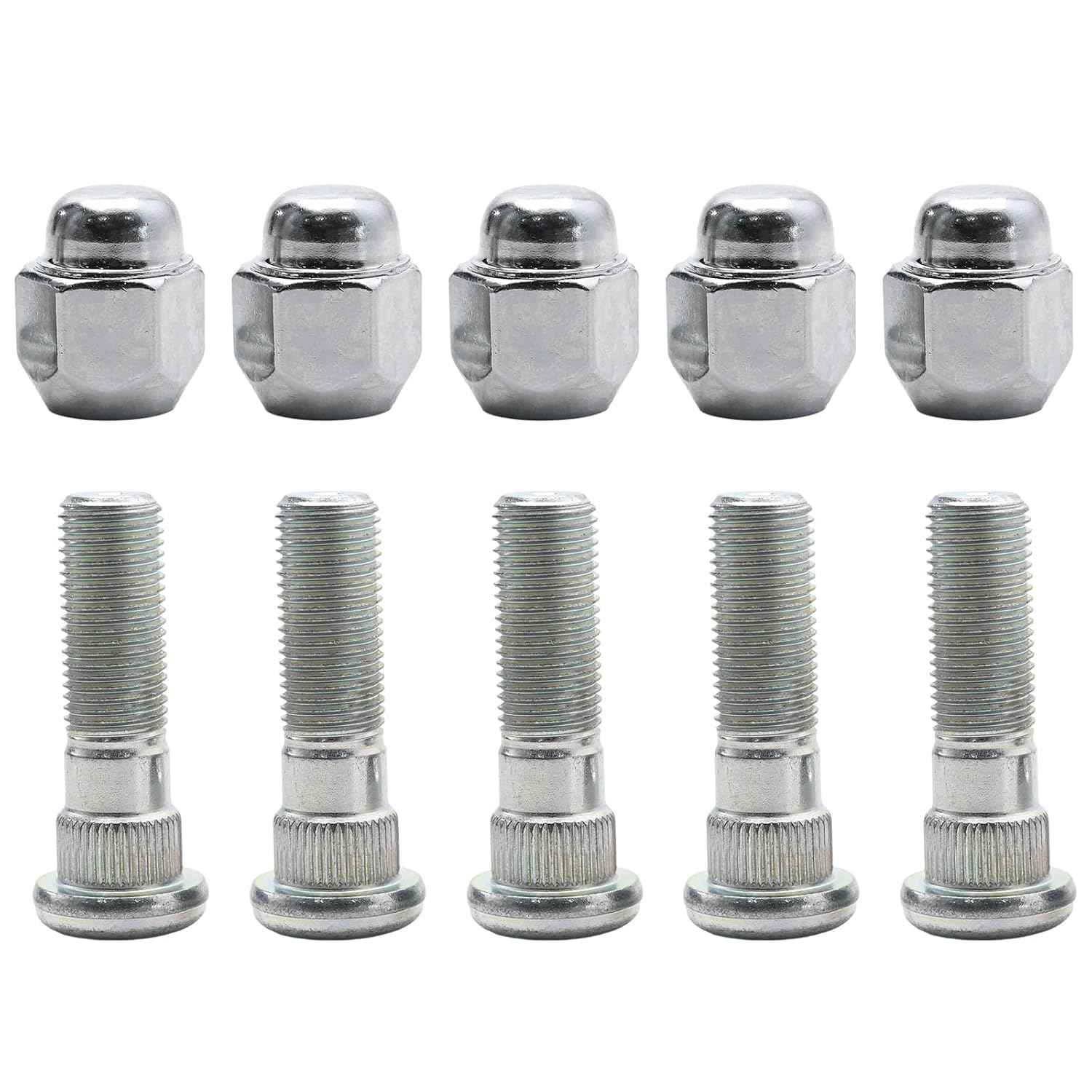 WANTONE RACING 5PCS M12-1.25 Wheel Stud Bolts 610-566 & Lug Nuts Compatible with Subaru Legacy, XV Crosstrek BRZ, Ascent Impreza, B9, Tribeca Forester WRX STI Outback Models