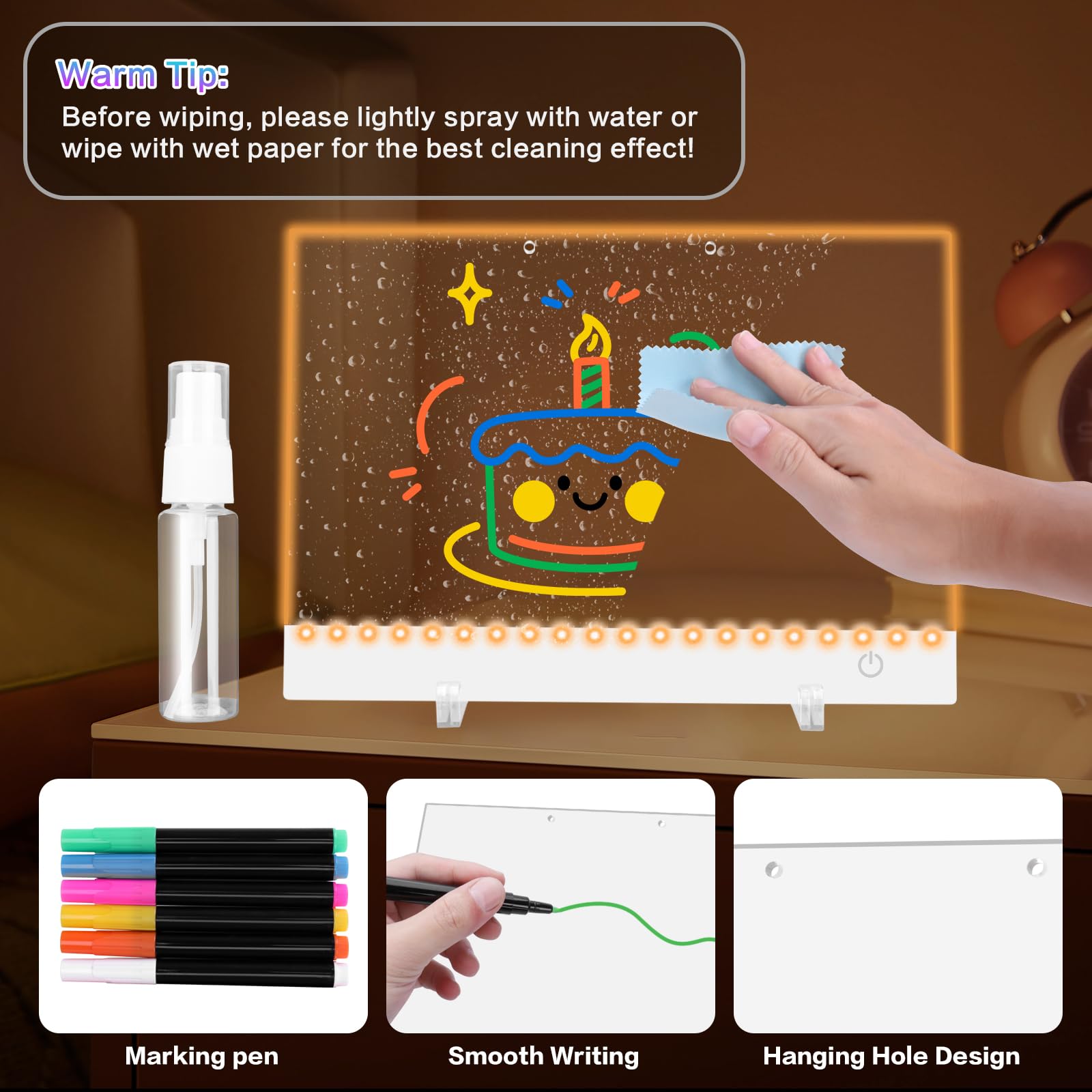 A4-Lichtpad für Diamantmalerei – USB-betriebene Lichttafel mit Ständer und Clips, 3-stufige Helligkeit, Kopiertafel für Nachzeichnen, Diamantkunst, Zeichnen, Skizzieren, Vinyljäten