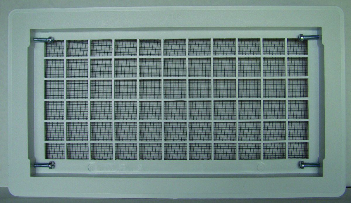 Bestvents 510WH Foundation Vent, 15-1/4 in W, Polypropylene, White