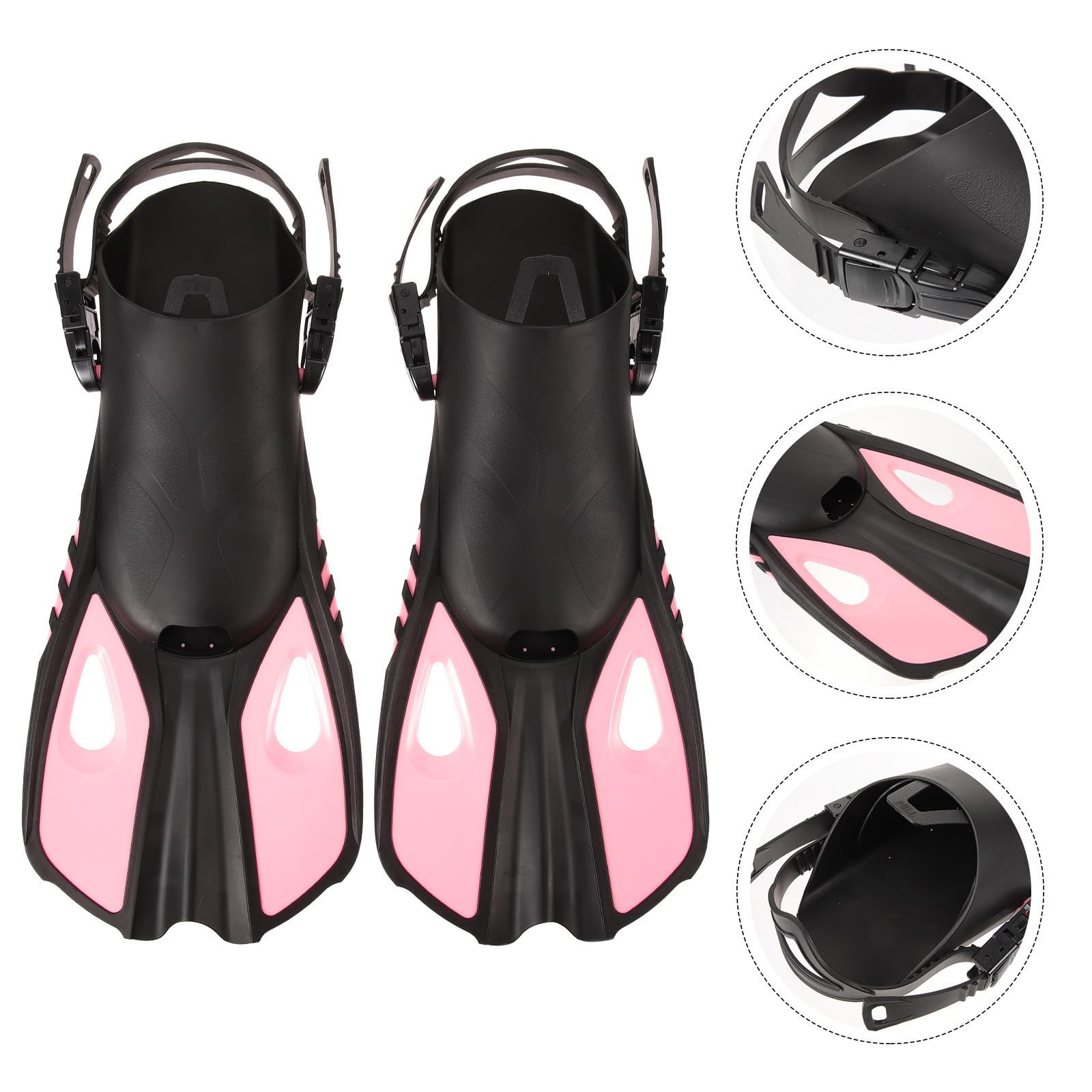 Aletas de Buceo Ajustables para Adultos, Silicona, Rosa L/xl, 1 Par | Aletas de Entrenamiento de Natación, Talón Abierto, para Buceo y Ejercicios en Piscina