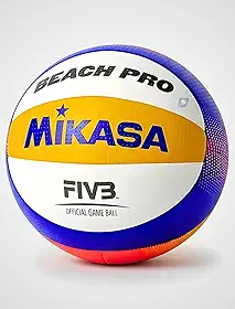 Mikasa Bola de Vôlei de Praia Areia Profissional BV550 Beach Pro Tamanho 5 Padrão Oficial FIVB PU Soft Impermeável Resistente Leve Macia Outdoor