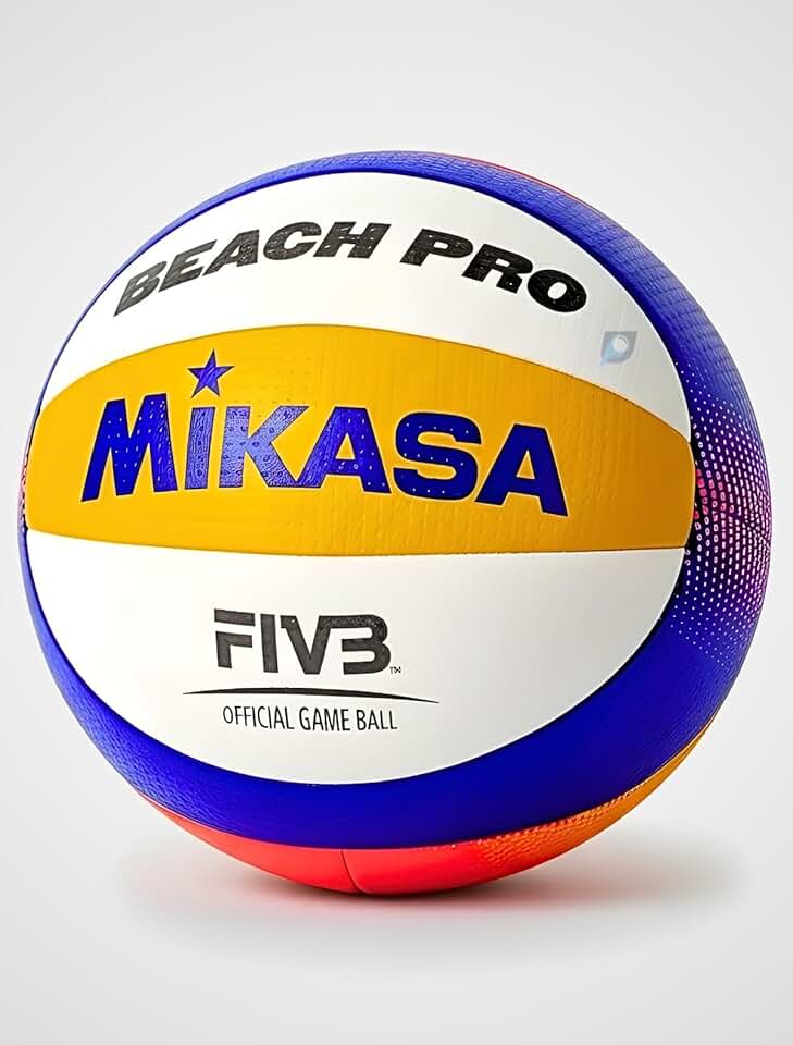 Mikasa Bola de Vôlei de Praia Areia Profissional BV550 Beach Pro Tamanho 5 Padrão Oficial FIVB PU Soft Impermeável Resistente Leve Macia Outdoor
