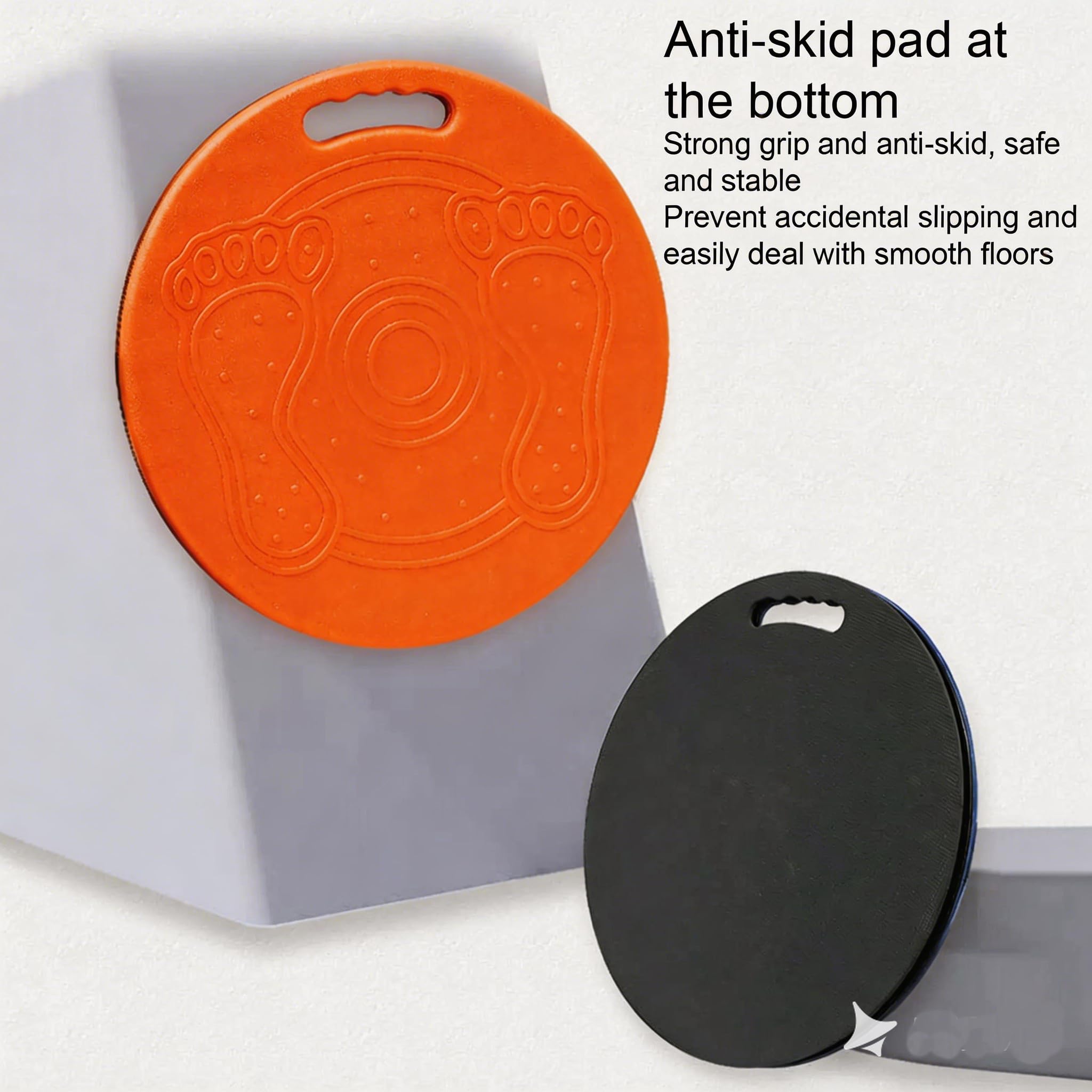 NEWFUN Disque de Transfert de Patient Plateau de Transfert Rotatif à 360°, Plateau Rotatif Pour Siège de Déambulateur, Matériel de Soins Infirmiers, Adapté aux Personnes âgées et Handicapées (orange)
