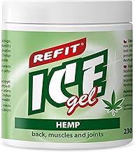 REFIT® Ice Gel Hanf 230 ml - Extra Schmerzgel - einzigartige Kombination aus Hanföl und kühlendem Menthol - für Rücken, Muskeln und Gelenke - Massagegel zur Regeneration - einzigartige Formel