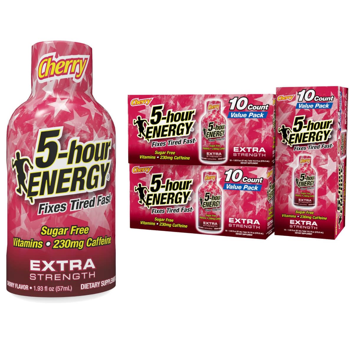 5-Hour Energy Extra Strength Shots Cherry Flavor, 30 Count (1.93 fl oz)