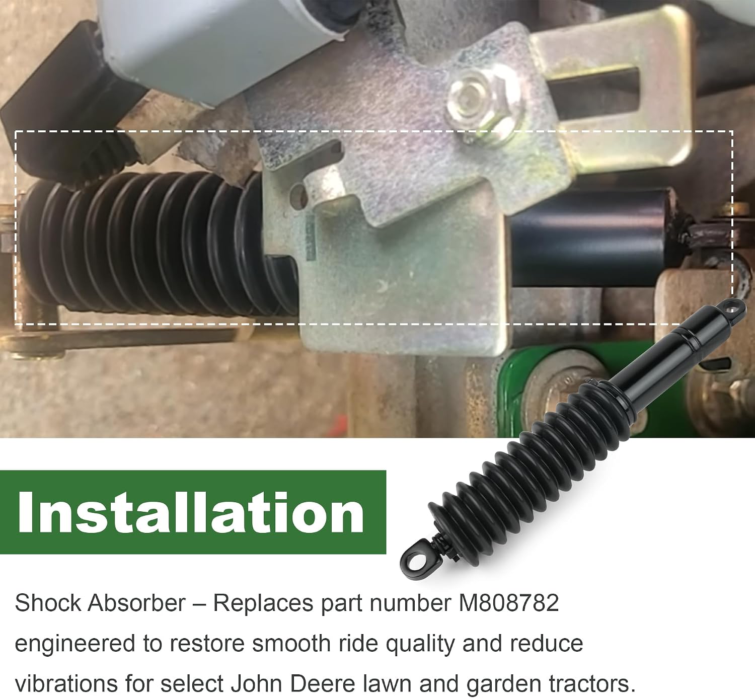 M808782 Shock Absorber Compatible with John Deere GT225 GT235E GT245 GX255 GX325 GX335 GX345 GX355 X500 X520 X530 X540 X570 X580 X584