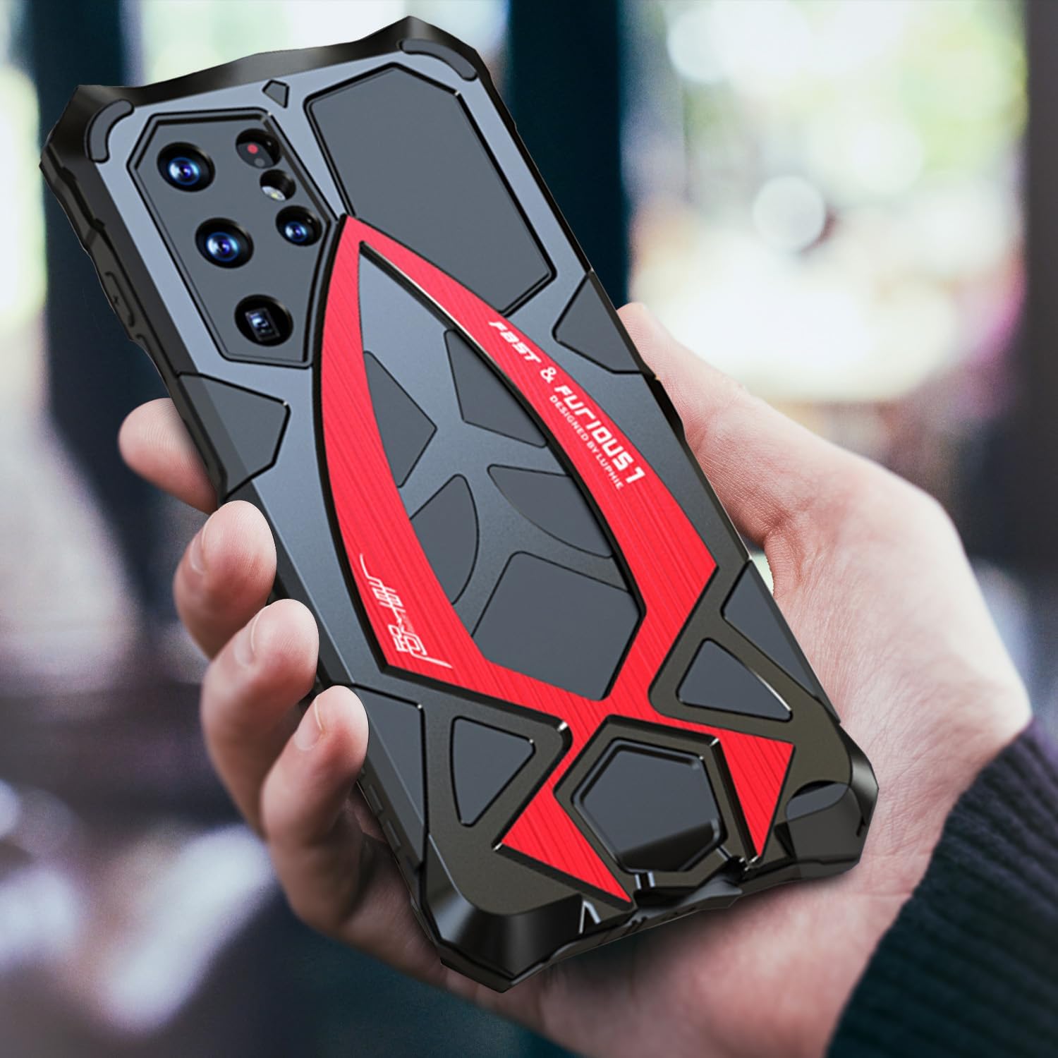 Case for Samsung Galaxy S25 Ultra 5G,Heavy Duty Military Grade Shockproof [Screen & Camera Protection] Hybrid Armour Hard Cover for Samsung Galaxy S 25 Ultra Metal Phone Case,Red - Image 7