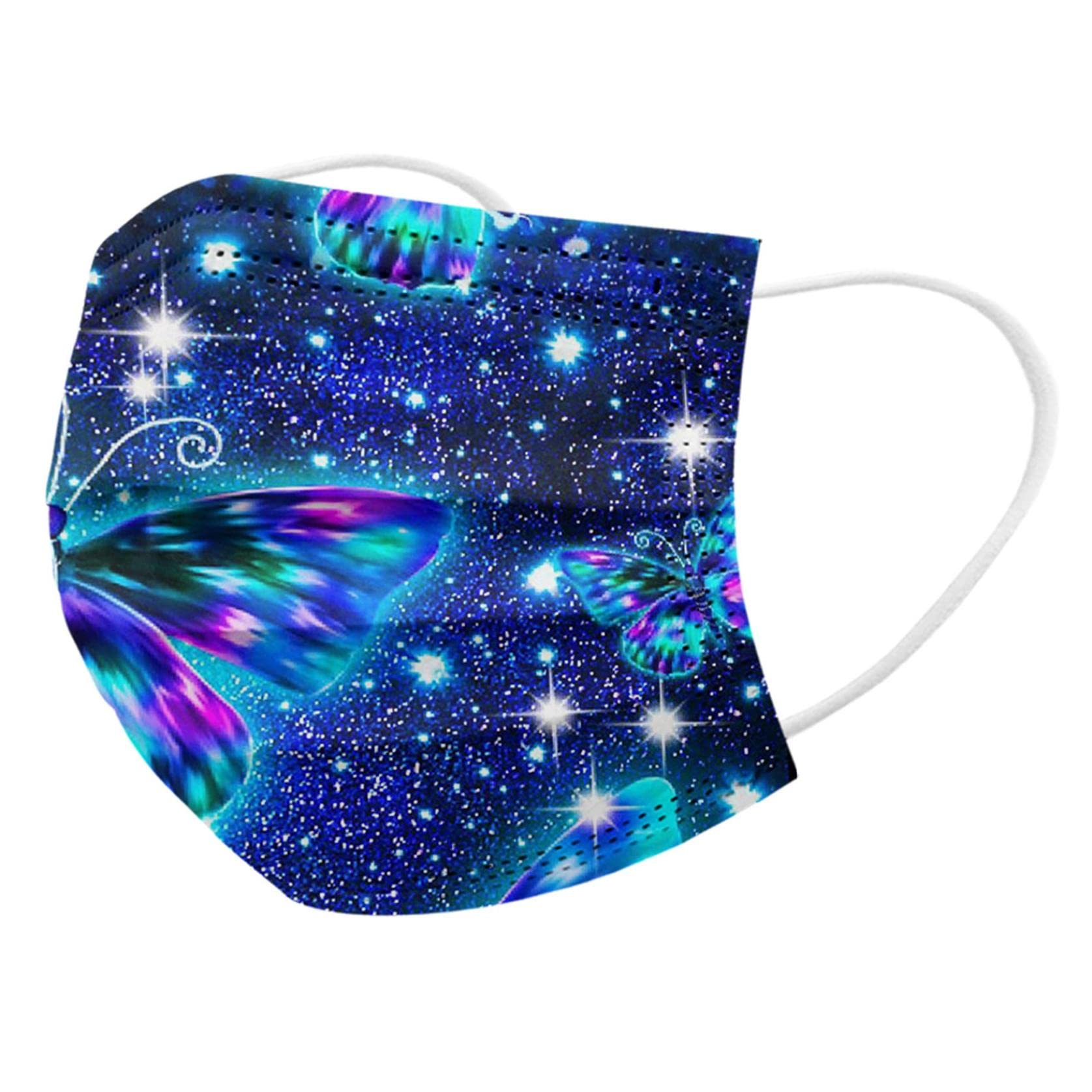 50 Stück Kinder Mundschutz Mit Sternen-Muster - Bunte Einweg-Masken Für Schule & Alltag