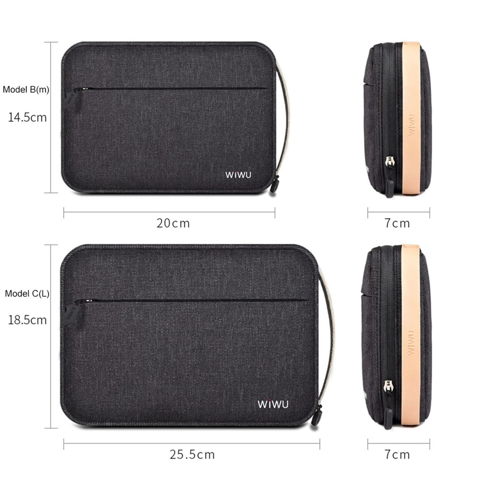 Organizer Cavi da Viaggio Custodia da Viaggio Custodia for Accessori elettronici digitali Custodia Impermeabile for batterie Custodia for Organizer for Cavi USB Organizer Caricabatterie(Gray)