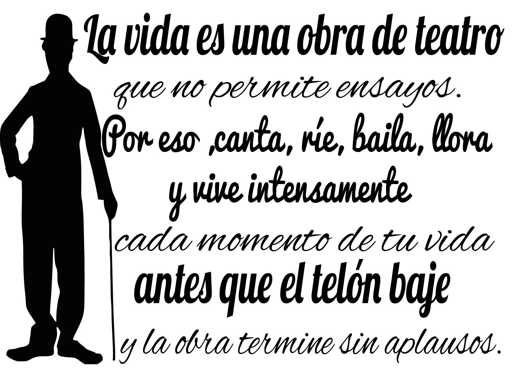 Frase Vinilo "LA VIDA ES UNA OBRA DE.." Vinilos decorativos vinilo frases motivadoras para pared. Vinilo para decorar habitaciones .Docliick DC-18045 (Vinilo de corte, 120x120cm)