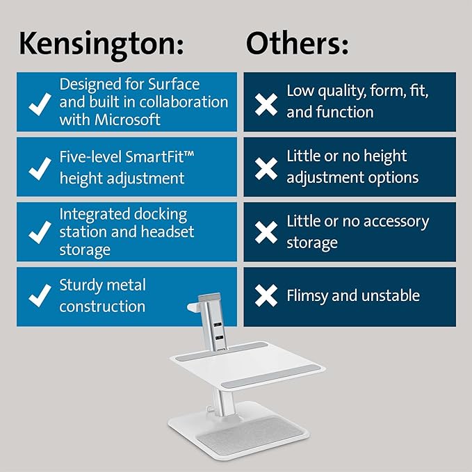 Kensington SmartView Riser Aluminio Organizador para Laptop (K50825WW) miniatura 6