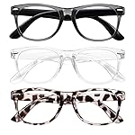Okany Blue Light Glasses for Kids 3 Pack Blue Light Blocking Glasses for Teen Boys Girls Age 3-10,Computer Screen Gaming TV Phone Glasses Anti Glare,UV & Eye Strain (Grey Black+Transparent+Leopard)