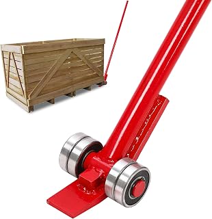 Heavy Duty 5 Ton Crowbar with Wheels, 6FT/1.8M Steel Handle Pry Bar, Large Wrecking Bar Demolition Tool for Heavy Equipment Handling, Skirting Removal, Pallet Buster Breaker