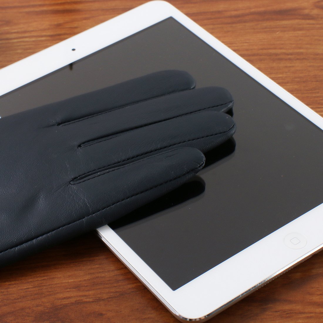 des gants en cuir d'agneau italien hiver chaud simple garniture de longue toison gants