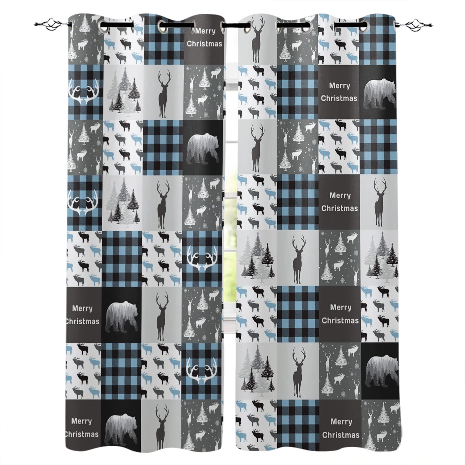 Vorhang Blickdicht Verdunklungsvorhänge Gardienen 2-SetTier 336x214cm