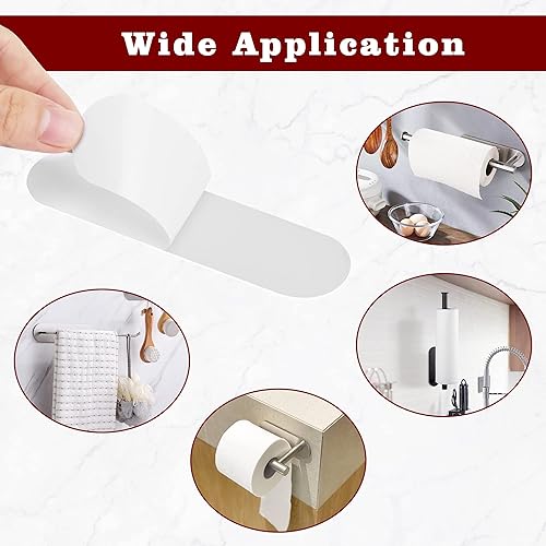 Miniatura 7 de ChengFu Tiras autoadhesivas, tiras adhesivas de repuesto compatibles con soporte de toallas de papel autoadhesivo, soporte para toallas de papel