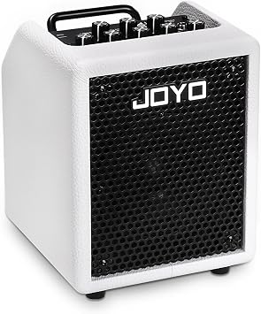 JOYO 30W Bass Combo Amplifier Portable Amp 4" Speaker with 3-Band EQ & Compressor | Bluetooth 5.1 + OTG Direct Recording | Headphone Practice for Bassist Solo Livestream Gigs Vibe Cube BA-30, White