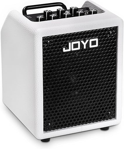JOYO 30W Bass Combo Amplifier Portable Amp 4" Speaker with 3-Band EQ & Compressor | Bluetooth 5.1 + OTG Direct Recording | Headphone Practice for Bassist Solo Livestream Gigs (Vibe Cube BA-30, White)