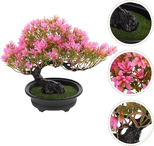 Miniatura 8 de Árbol bonsái, planta artificial de pino, decoración de fiesta de Navidad, bonsái, decoración del hogar, plantas falsas para pared, decoración de