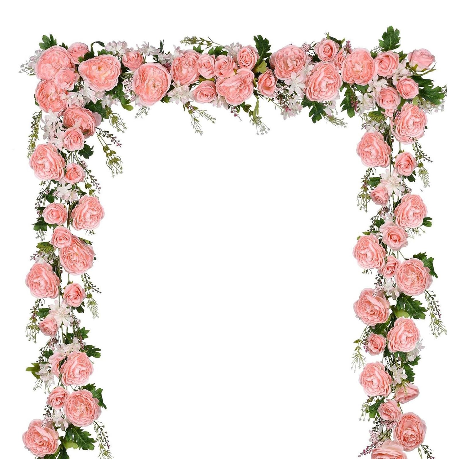 SXRQ Artificial Rose Arrangements Garland for Wedding Welcome Board or Ceremony Archway Ornament Artificial Rose Archway Decoration