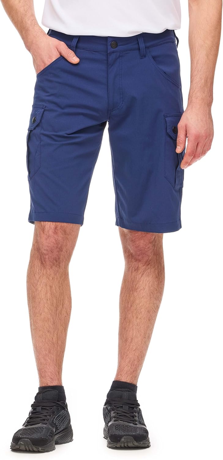 Jeff Green Heren elastische sneldrogende lichte korte cargo outdoor functionele broek Stan, grijs, S