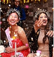 Vista 3 de AOPRIE Diadema de cumpleaños para niña, corona de tiara de cumpleaños para mujer